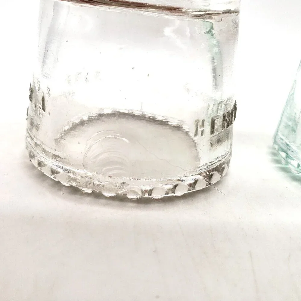 Lot of 2 Hemingray No 9 Clear Glass Insulator Made in USA Antique Collectable